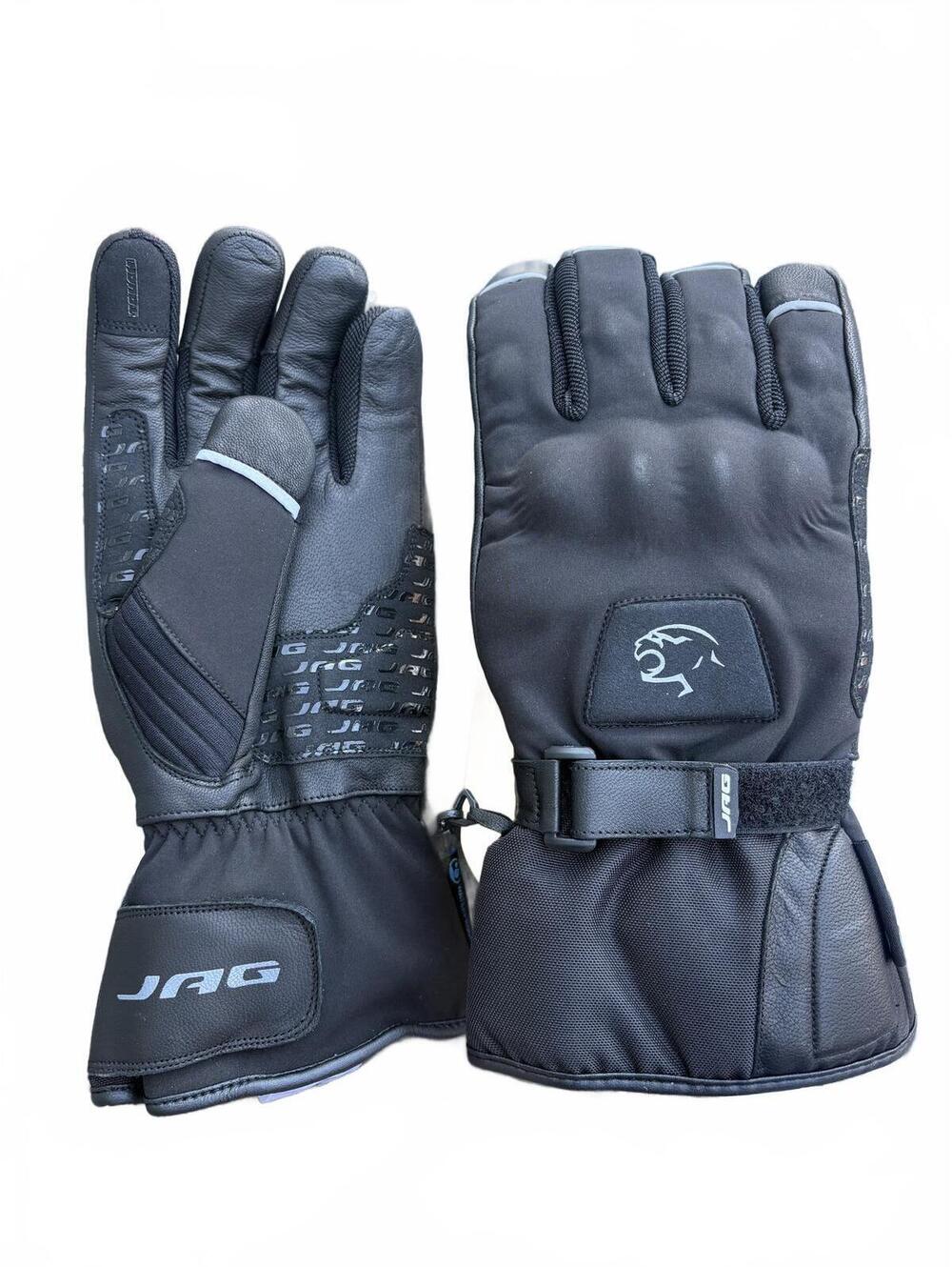 JAG Waterproof Winter Motorcycle Gloves Leather Knuckle Armor New